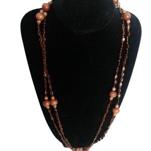 Vintage Wooden Beaded Estate Necklace